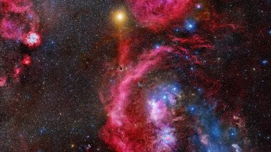 Galaxy and Orion constalation Wallpaper