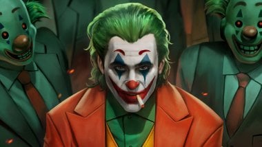 Joker with clowns Fanart Wallpaper