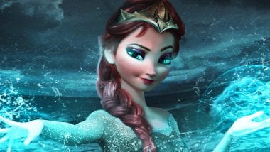 Elsa con cabello castaño Fondo de pantalla