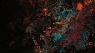 Abstract Stains of paint of color Wallpaper