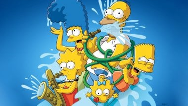 Los Simpsons en agua Fondo de pantalla