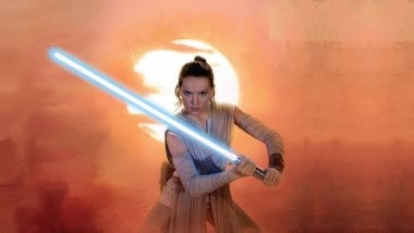 Rey with lightsaver from Star Wars The rise of the skywalker Wallpaper