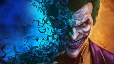 Joker fading into bats Wallpaper