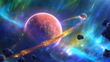 Nébula en planetas Fondo de pantalla