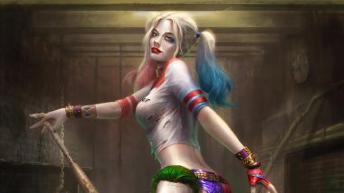 Pintura de Harley Quinn Fondo de pantalla