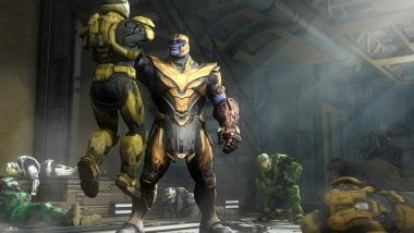 Thanos y Spartan de Halo Fondo de pantalla