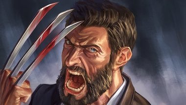 Ilustración de Hugh Jackman como Wolverine Fondo de pantalla