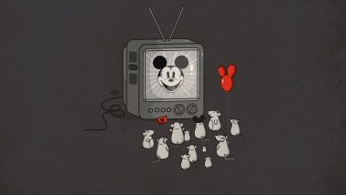 Mickey Mouse in television Wallpaper