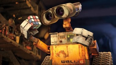Wall E with rubiks cube Wallpaper