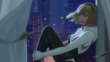 Gwen Stacy sitting at a window Wallpaper