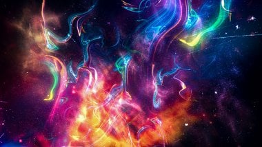 Colors in smoke Wallpaper