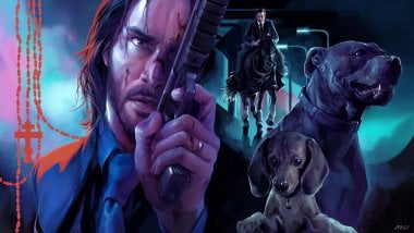 John Wick and dogs Wallpaper