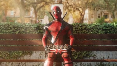 Deadpool with gift Wallpaper