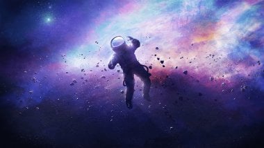 Astronaut lost in space Wallpaper