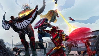 Iron Man contra Capitan America Fondo de pantalla