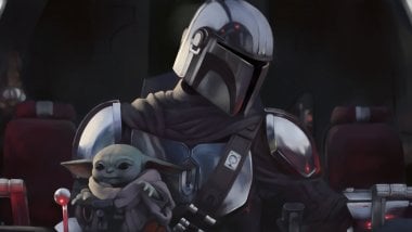 Strormstrooper and Yoda in The Mandalorian Wallpaper