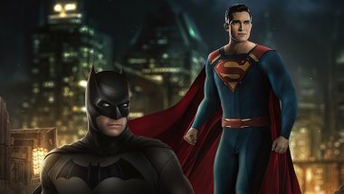 Batman and Superman in the city Wallpaper