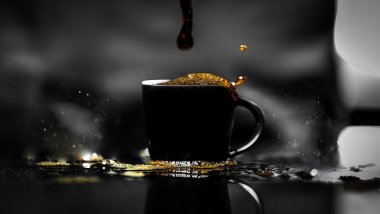 Cup of black coffee Wallpaper