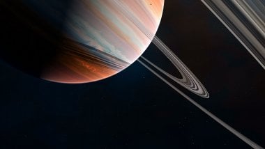 Planeta con aro en el espacio Fondo de pantalla