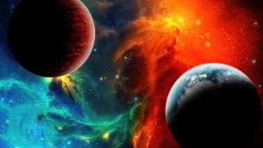 Nebula colorida en el espacio Fondo de pantalla
