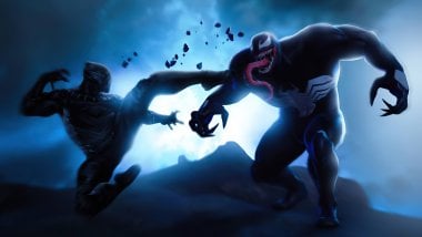 Pantera Negra contra Venom Fondo de pantalla