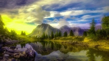 Lago Dolomitas Fondo de pantalla