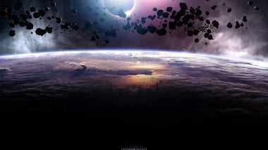 Eclipse de asteroides Fondo de pantalla