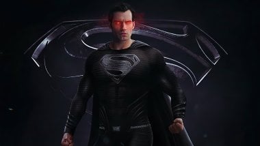 Superman with black suit Wallpaper