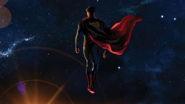 Superman in space Fanart Wallpaper