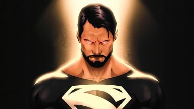 Superman con traje negro Fondo de pantalla