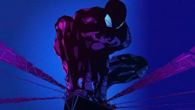 Spiderman made of polygons Wallpaper