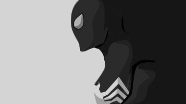 Black Spiderman minimalist style Wallpaper