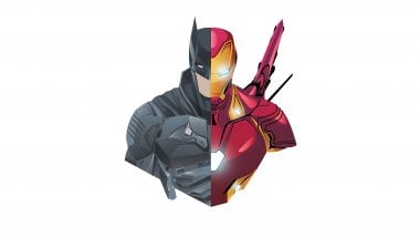 Batman y Iron Man en estilo minimalista Fondo de pantalla
