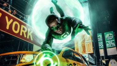 Green Lantern in New York Wallpaper