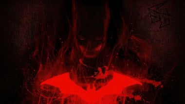 The Batman in red Wallpaper
