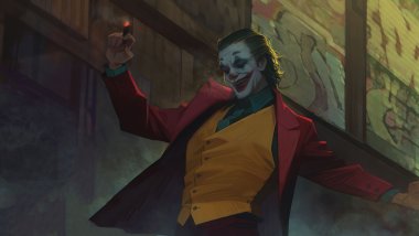Joker dancing in stairs Wallpaper