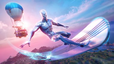 Silver Surfer Fortnite Season 4 Wallpaper