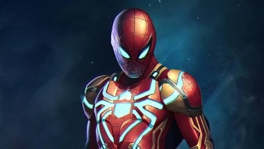 Spiderman with new suit Wallpaper