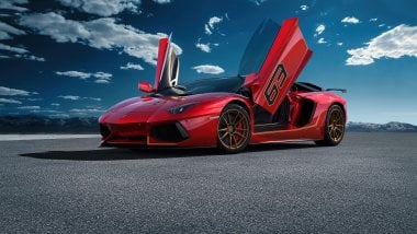 Lamborghini Aventador SVJ Rojo Fondo de pantalla