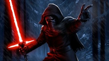 Darth Vader con sable de luz Fanart Fondo de pantalla