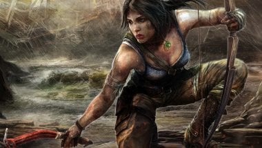 Drawing of Lara Croft Tomb Raider Wallpaper