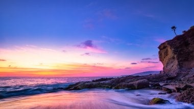 Laguna Beach at sunset Wallpaper