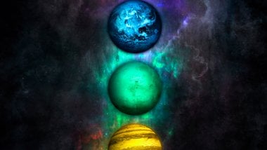 Planets of different colors Wallpaper