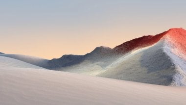 Paisaje digital de montañas deserticas Fondo de pantalla