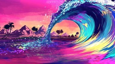 Coloful wave Wallpaper