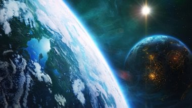 Earth on space Wallpaper