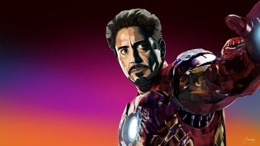 Robert Downey Jr asTony Stark Iron Man Fanart Wallpaper