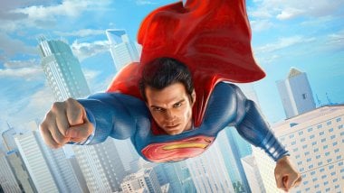 Superman en la ciudad Fondo de pantalla