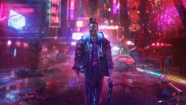 Man in the city Cyberpunk 2077 Wallpaper