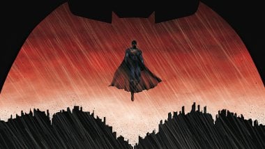 Superman inside Batman logo Wallpaper